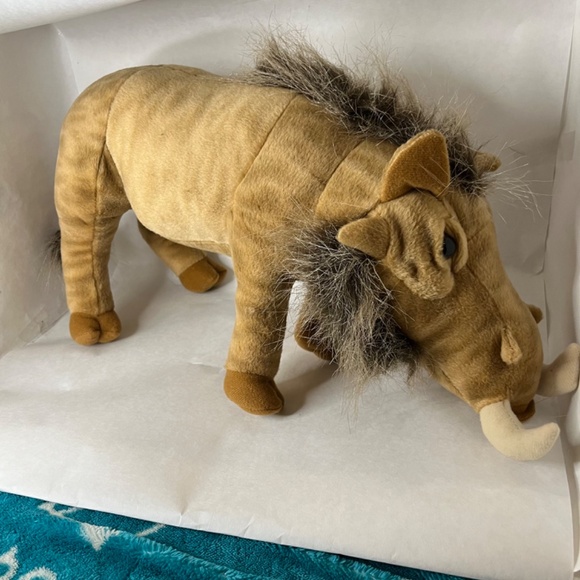Vintage 13" WWF Rare WARTHOG Plush NEW with Tags FIESTA - Picture 4 of 9